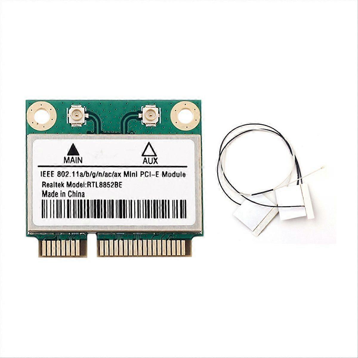 RTL8852BE WiFi 6 Network Card with Internal Antennas AX1800 BT 5.2 Mini PCI-E Dual Band 2.4G/5GHz A
