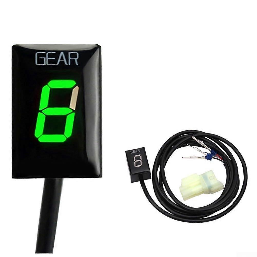 Motorcycle Digital Gear Indicator 16 Speed Neutral Detection LED Display ABS Compatible MultiColor LED Installation