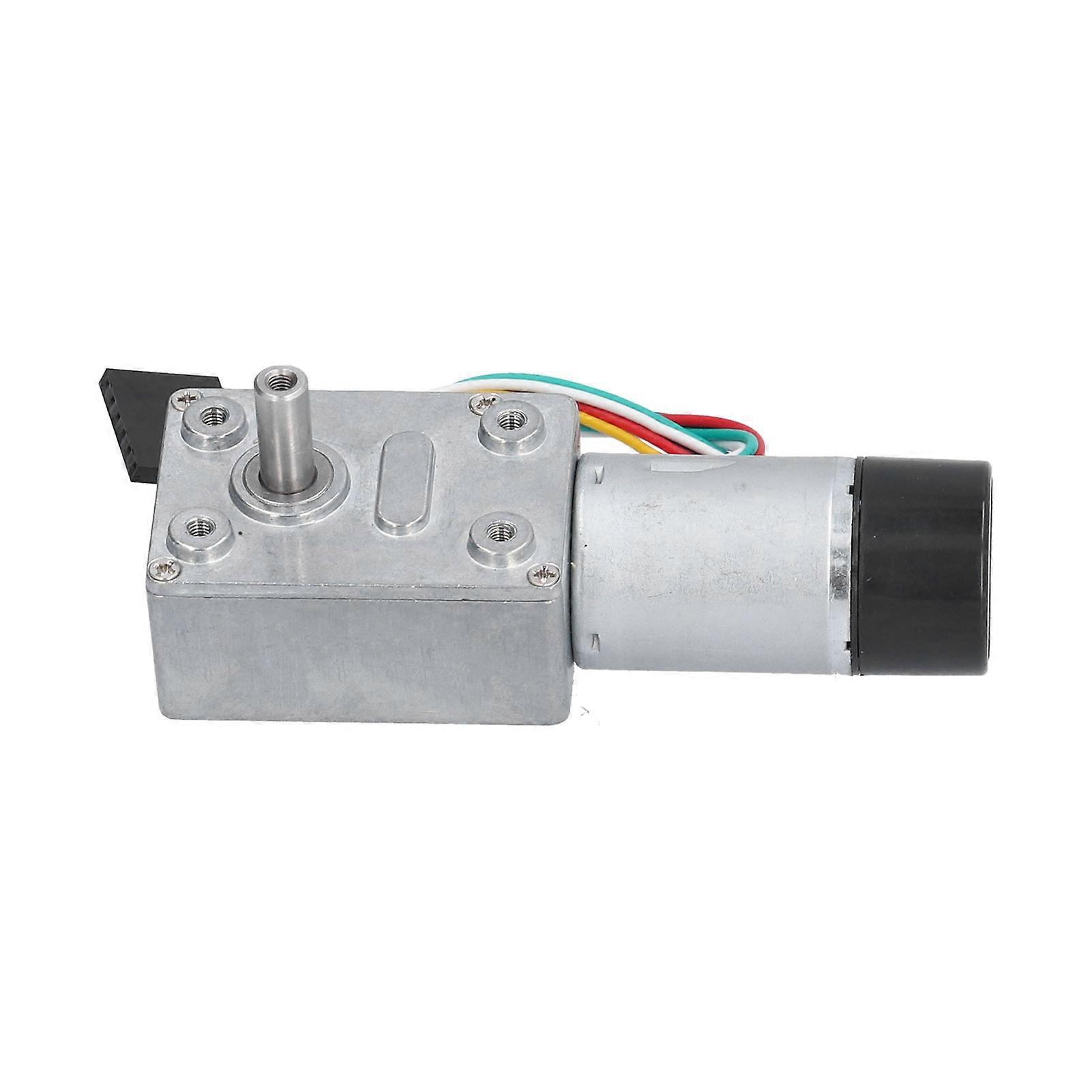 JGY‑370 Encoder Reduction Motor Full Metal Worm Gear Motor with Self Locking Single Shaft DC 24V18RPM 