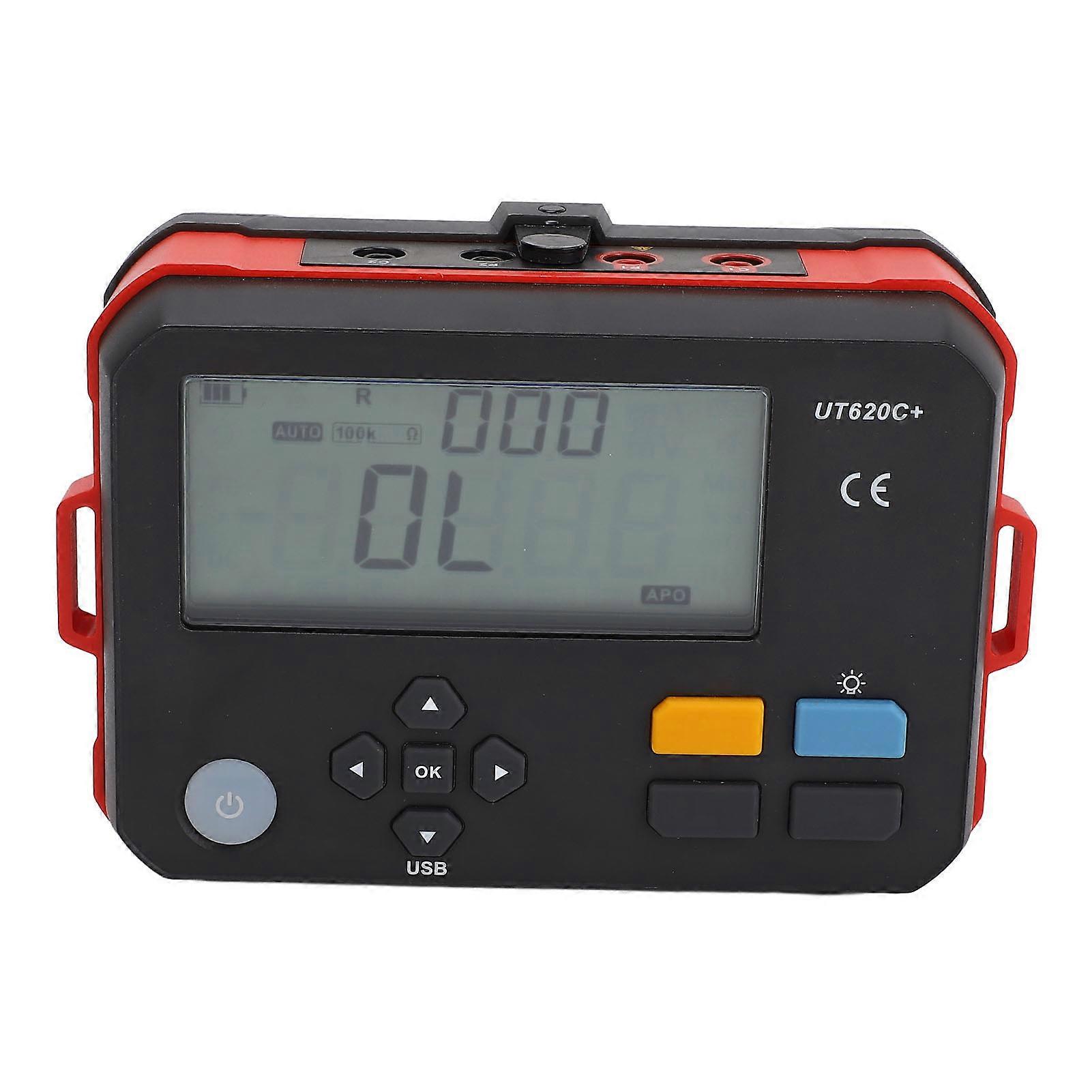 Digital DC Low Resistant Meter High Accuracy 499 Sets Data Storage Micro Ohm Meter Resistant Tester with USB Communicating for Wire Motor US Plug 100