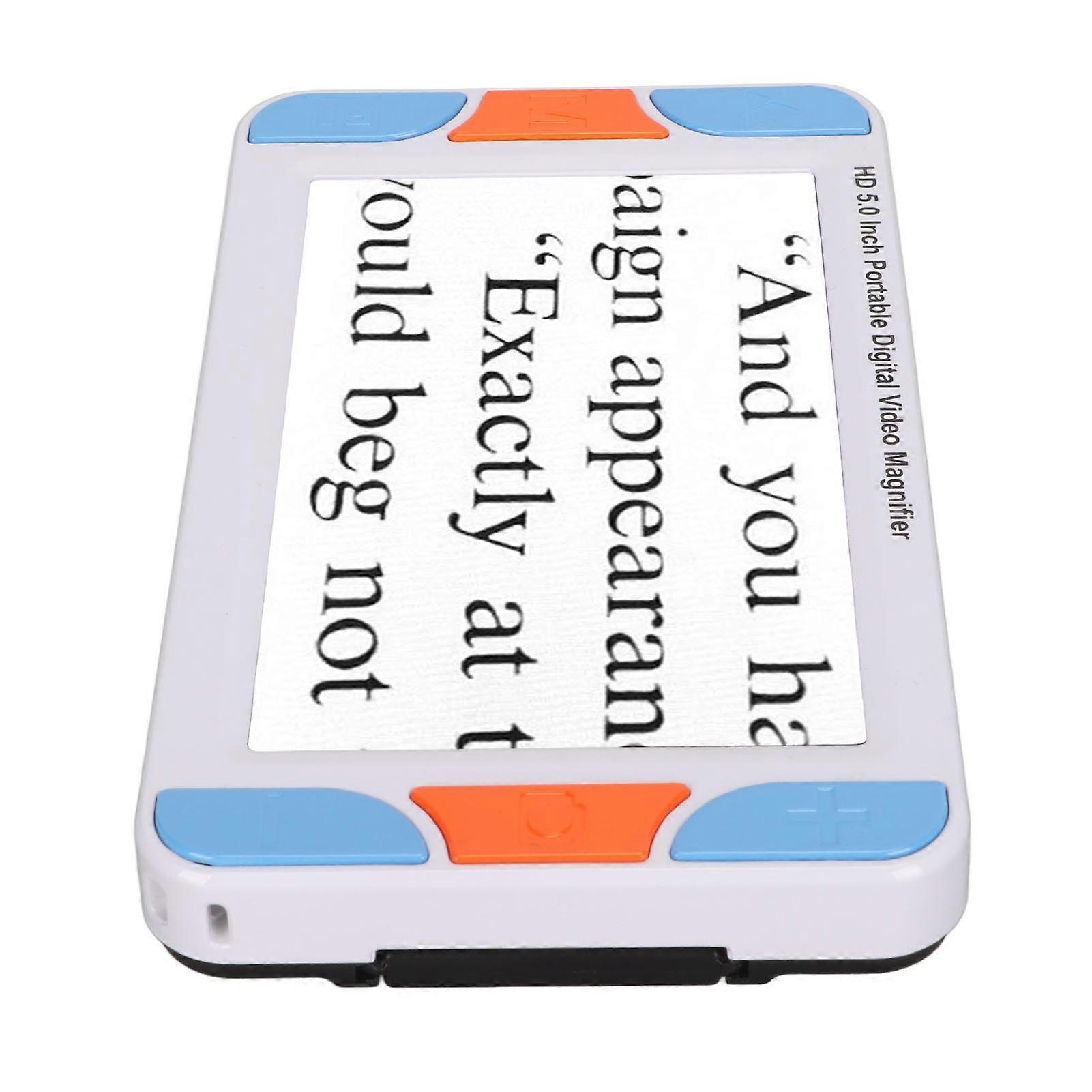5.0in Electronic Vision Aids HD Portable Support 26 Color Modes Handheld Digital Reading Magnifier for Elderly 100‑240V EU Plug 