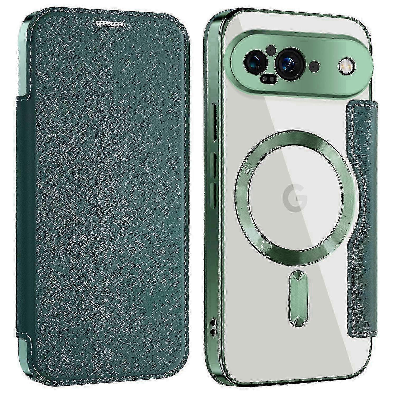 For Google Pixel 9 Case Compatible With Magsafe Rfid Blocking Leather Phone Cover