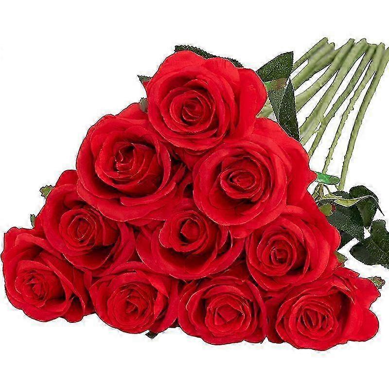 Zihaisheng 12パックハロウィンデコレーションブラックローズ造花レアリ