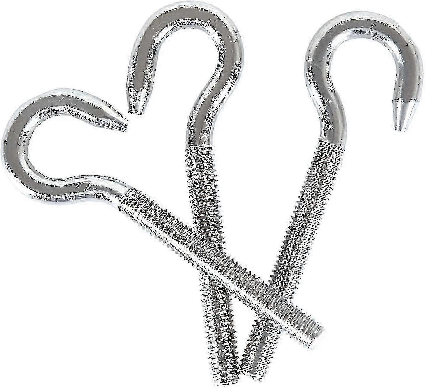 304 Stainless Steel M10 Hook Bolts with Round Screw Rings and Elongated HooksEdition 0724