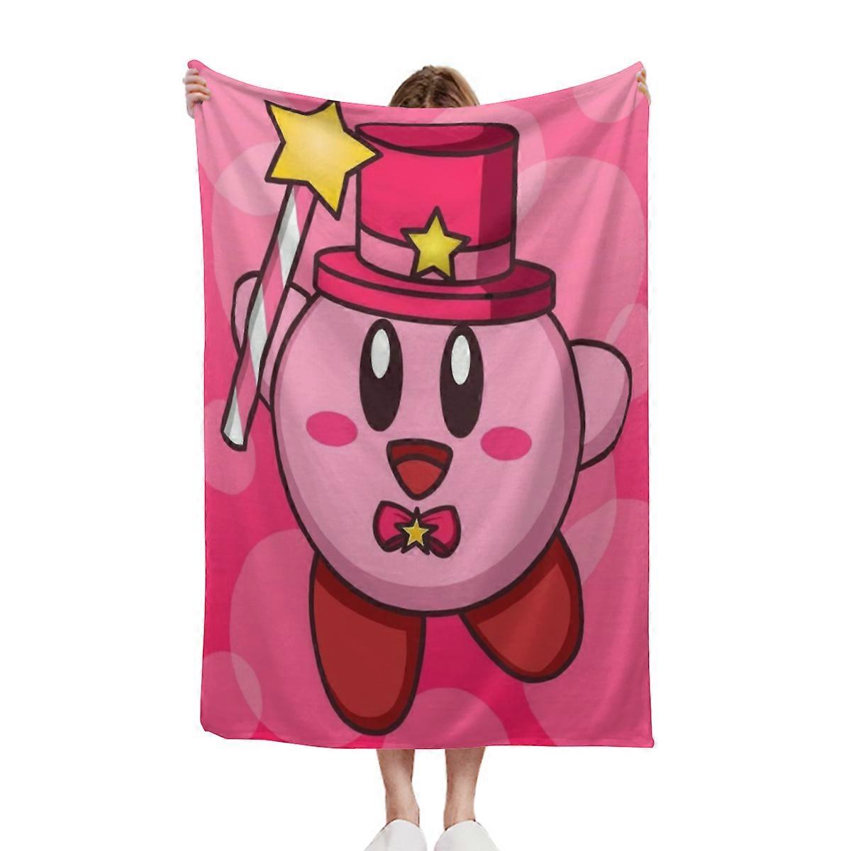 Kirby Flannel Blanket, Super Plush, Soft, Comfortable, Fluffy Flannel Wool, Sofa, Bed, Travel-310g