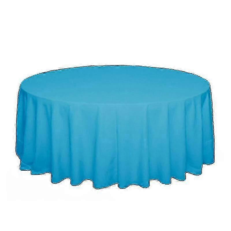 Round Tablecloth for Home Decor - Polyester Solid Color Wedding Cover