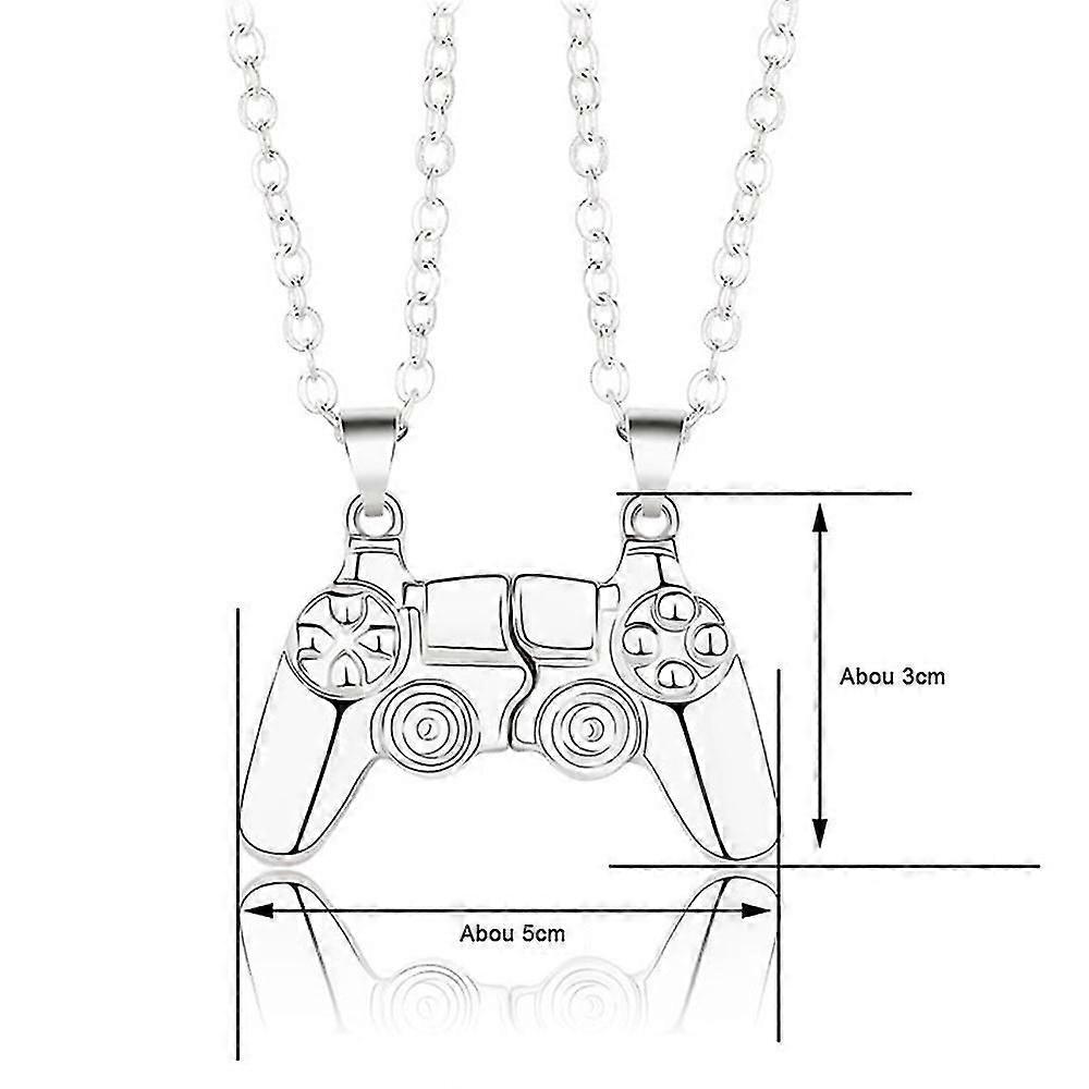 Ζευγάρι Μαγνητικός ελεγκτής παιχνιδιών Gamepad Κολιέ Μενταγιόν Αλυσίδα Εραστής Δώρο stcyv