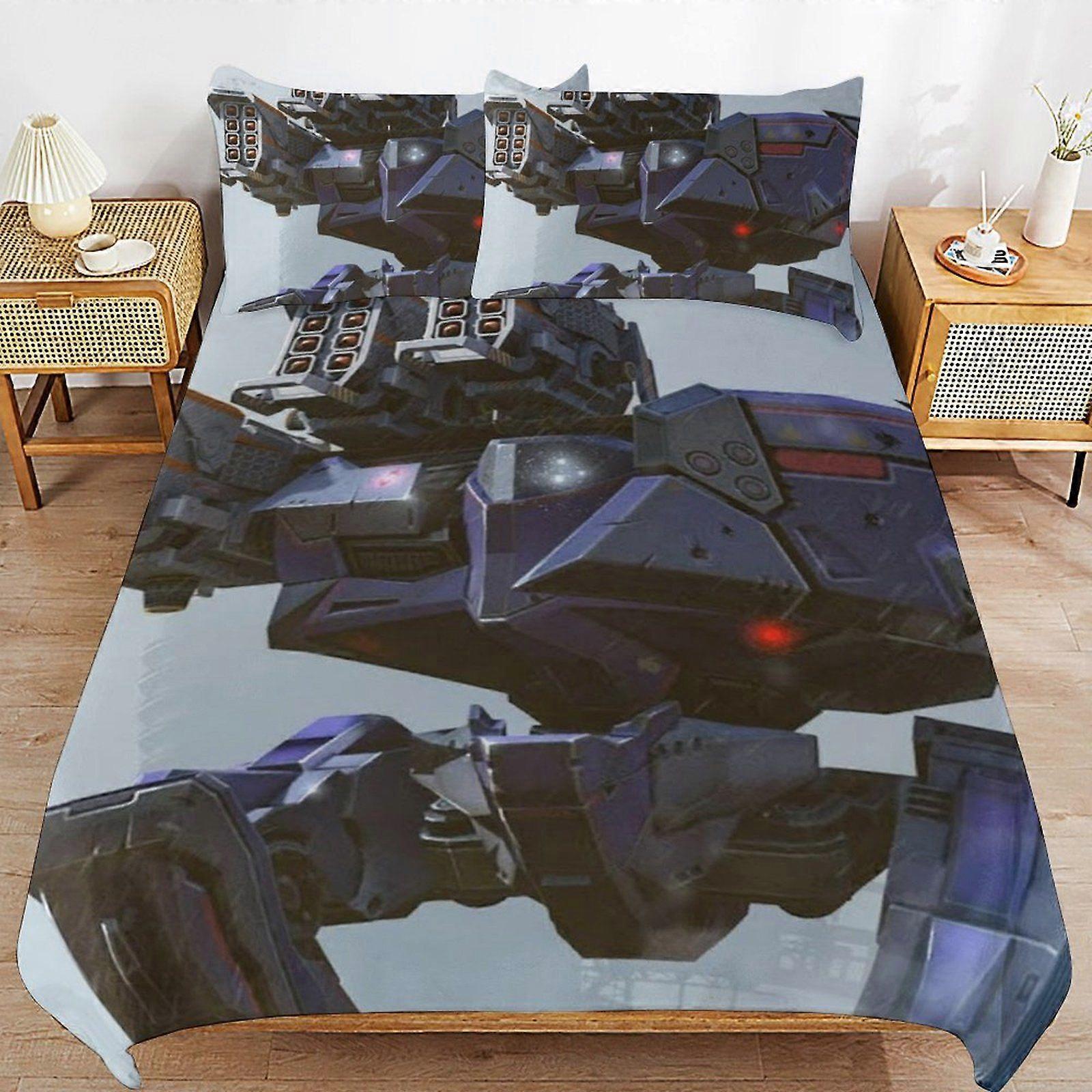 d171 War of the Robots Practical Zip Function Smooth Bedding Surface Soft Layer Duvet Cover Sets for Rest Night b171
