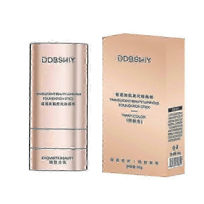 Full Coverage Foundation Stick,Hydrating Lightweight Foundation Makeup Stick,Built-In Applicator,Long-Lasting Cream Concealer,Natural Colour