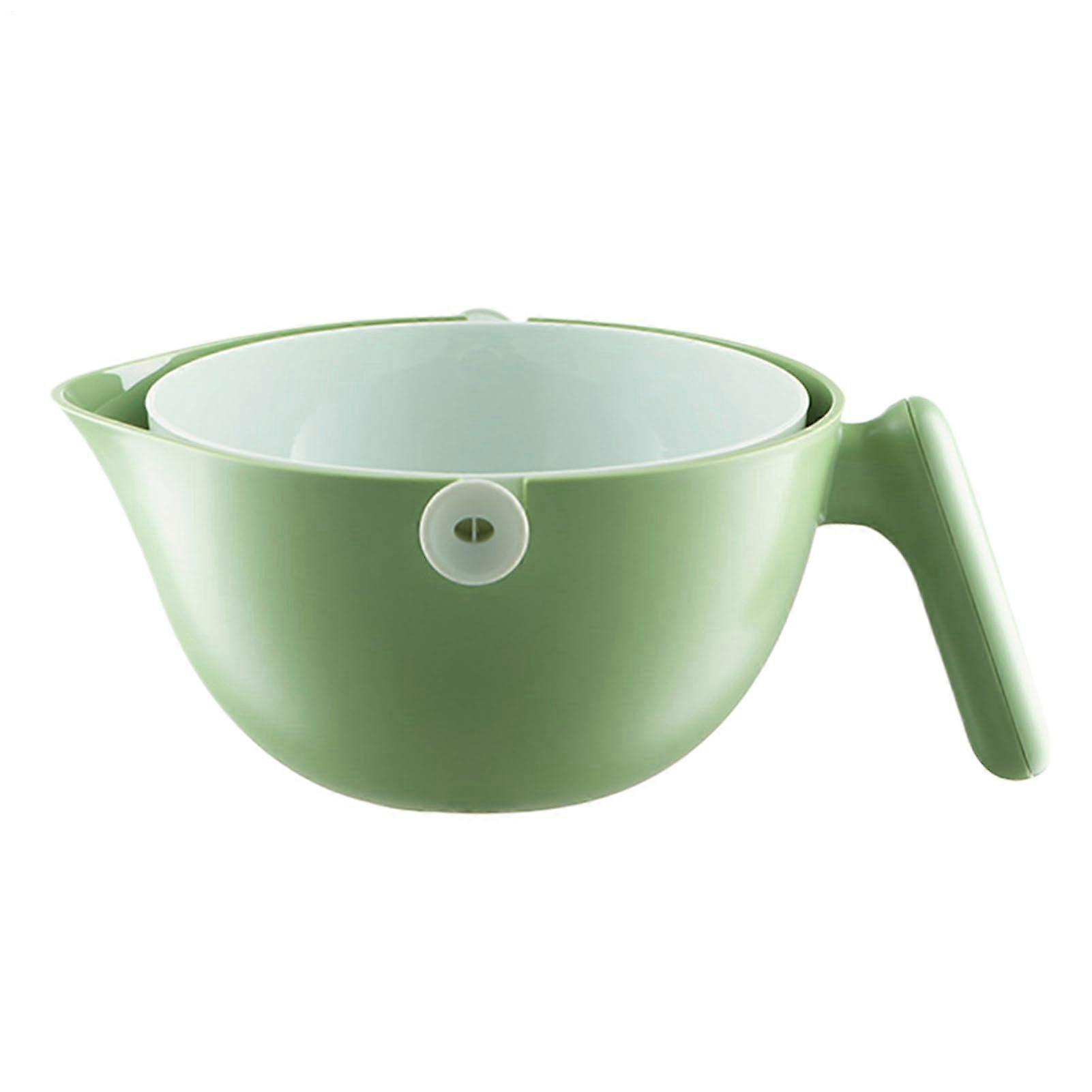 Colander Strainer Rotating Drainer Basket For Fruit And Vegetables Green Rotatable Colander For Kitchen