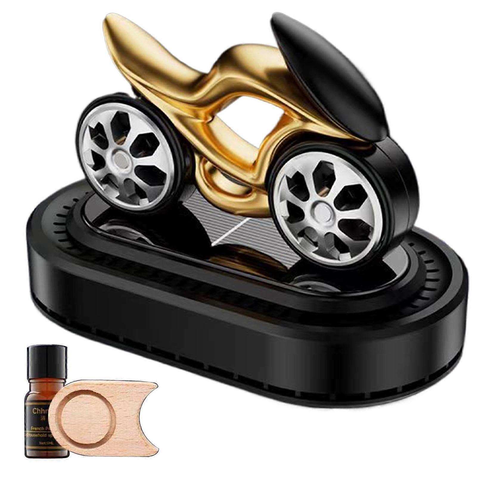 Car Aromatherapy Diffuser Motorcycle Shaped Solar Powered Air Freshener Reusable Car Fresheners For Home Studio Car