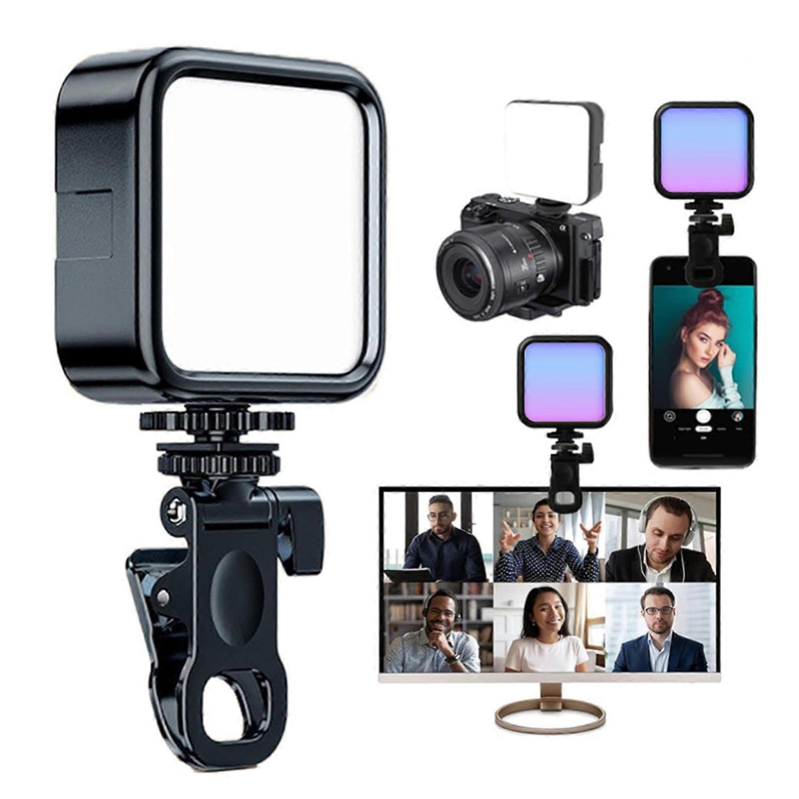 Hariumiu LED Fill Light with Multiple Light Effects High Color Rendering Super Bright Rechargeable Compact Size Portable Photography Selfie Light