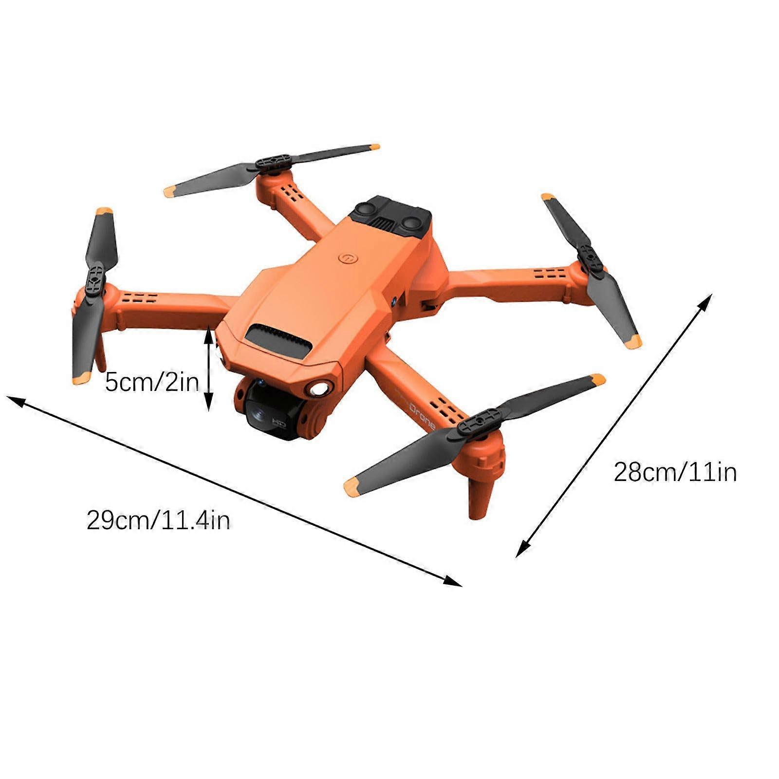 Drone Four-sided Obstacle Avoidance Folding Lens HD Aerial Quadcopter, （Orange）, DV Camera