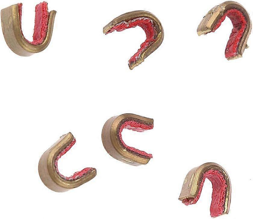 Bogensehnen Nocken Set Schnalle Clips passend für Nocking Point Bogenschießen Jagd (6 Stück, Messingfarbe)