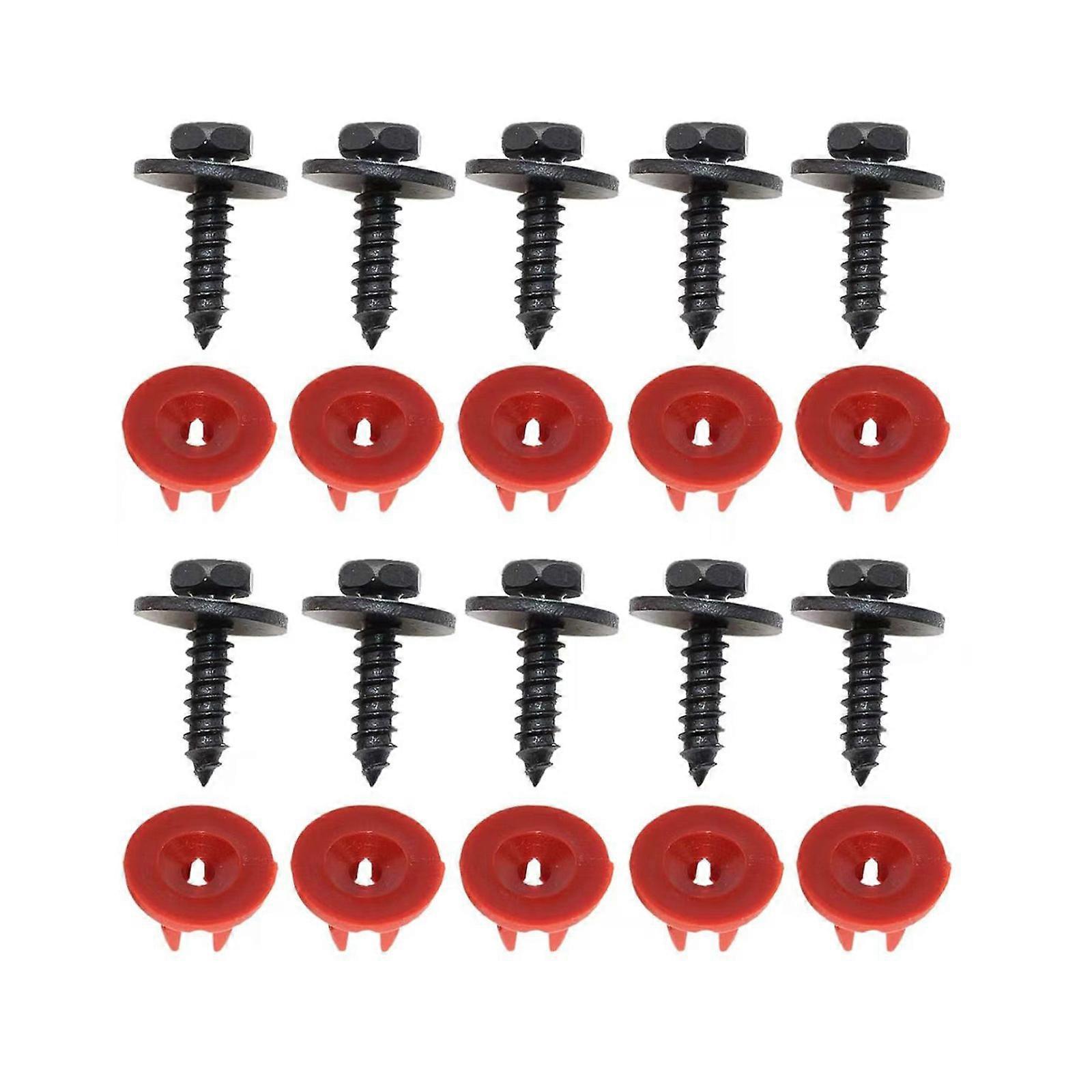Strong Automotive Fastener Kit With Plastic Grommets Aftermarket Engine Undertray Hardware Easy to Use for Vehicle Multicolor