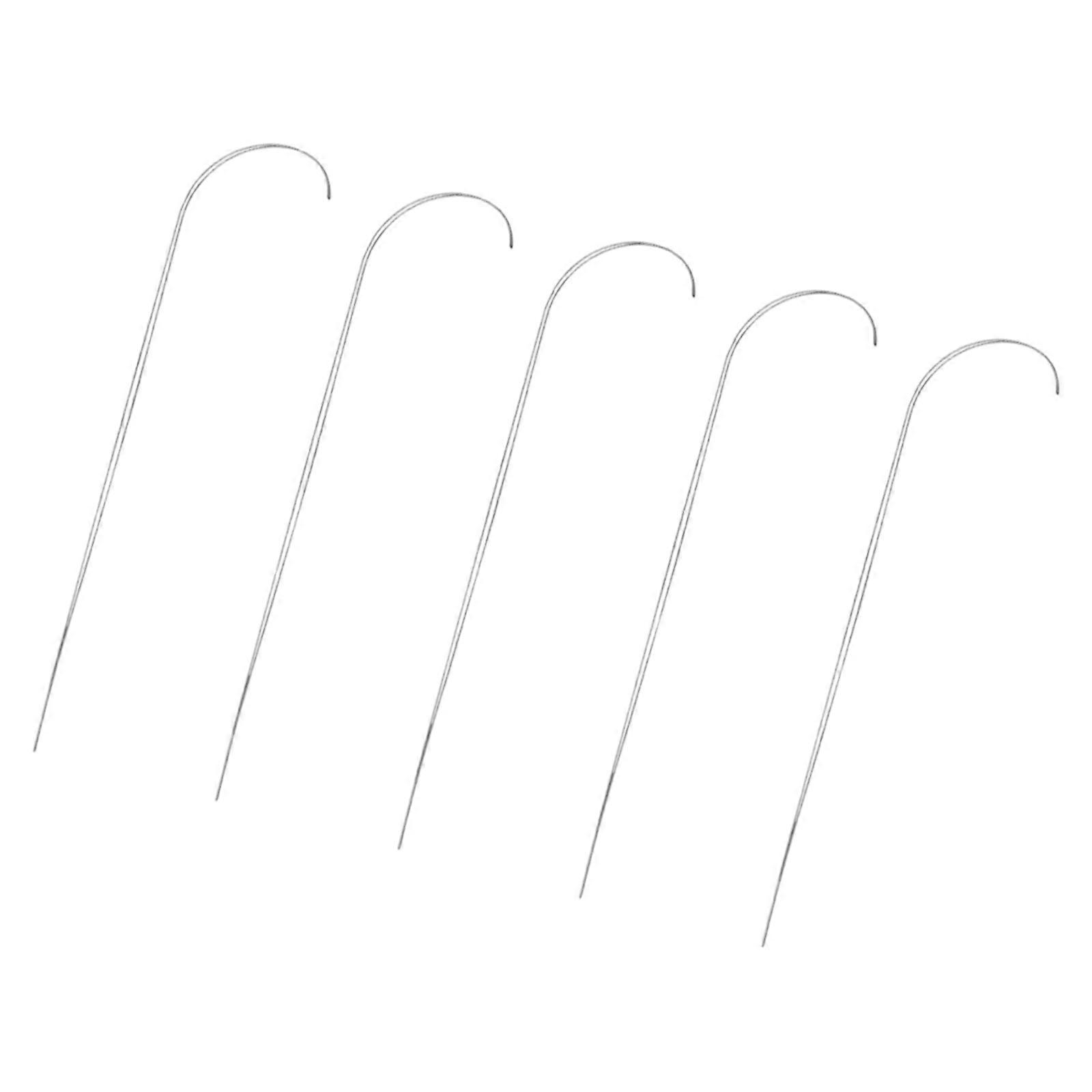 5Pcs Child Safe Round Tip Beading Needle Stainless Steel Stringing Crafting Tool For Handmade Jewelry And Craft Project  9CM