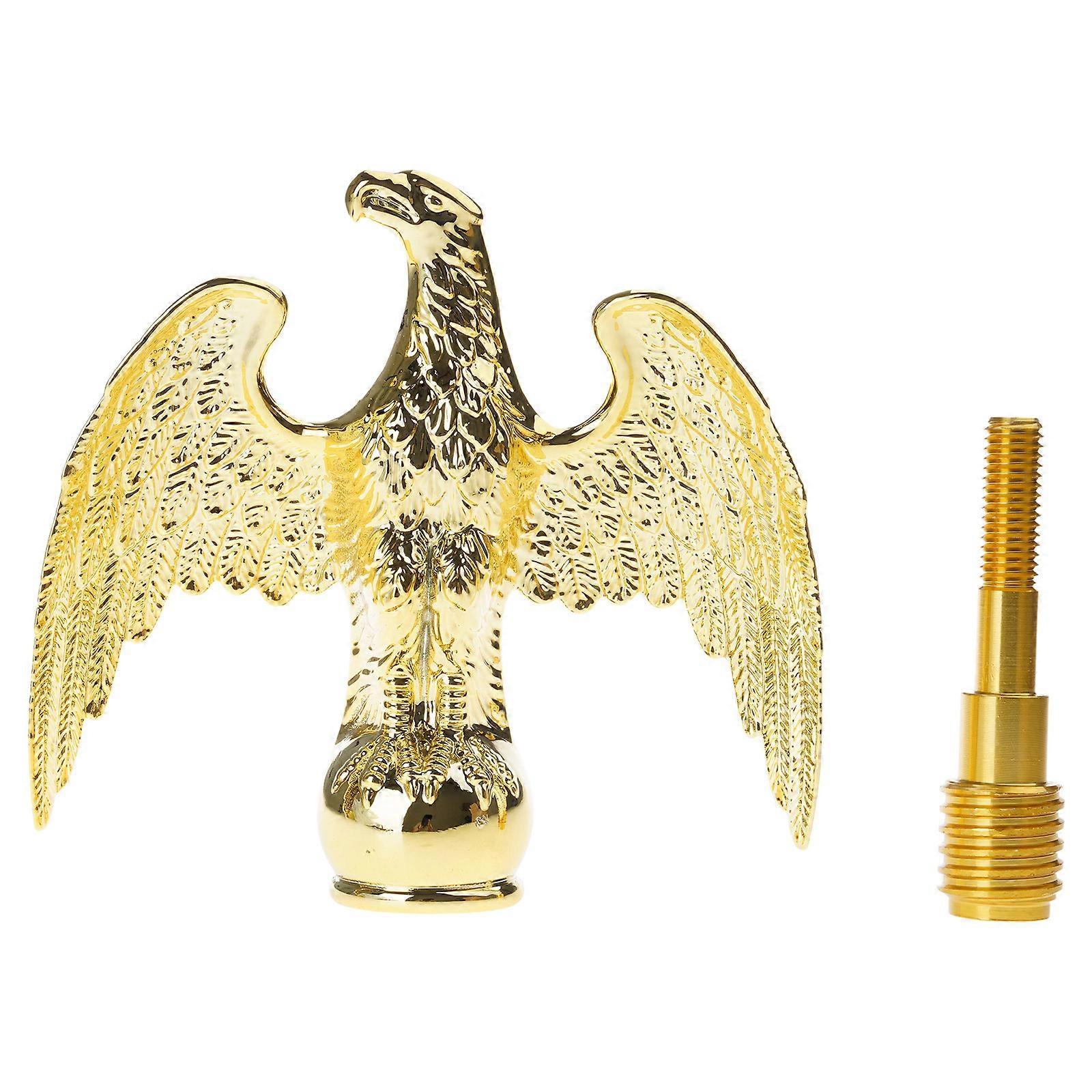 Golden Hawks Flagpole Toppers Outdoor Patriotic Decoration For Flag Poles Durability With Secure Threaded Mounting Multicolor