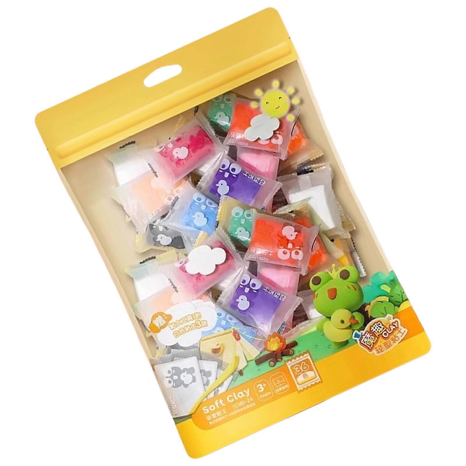 36 Color Modeling Clay Air Dry Craft Clay for Childrens School Art Craft Project Educational Craft Clay for Kid 3-12 Multicolor