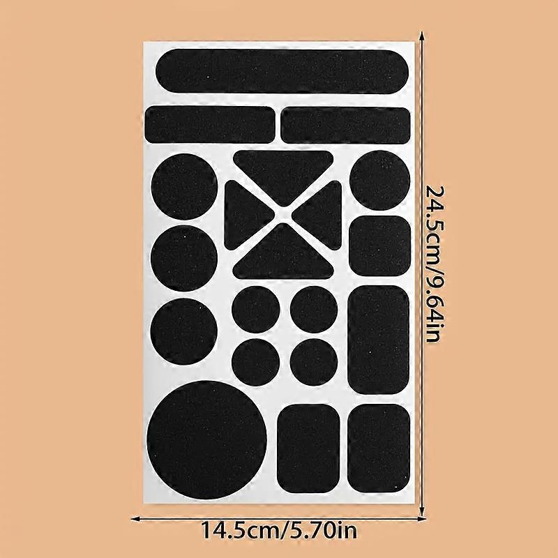 1 Set Black Self-Adhesive Clothing Repair Patches Assorted Shapes Durable Fabric Fixes for Down Jackets and Garments