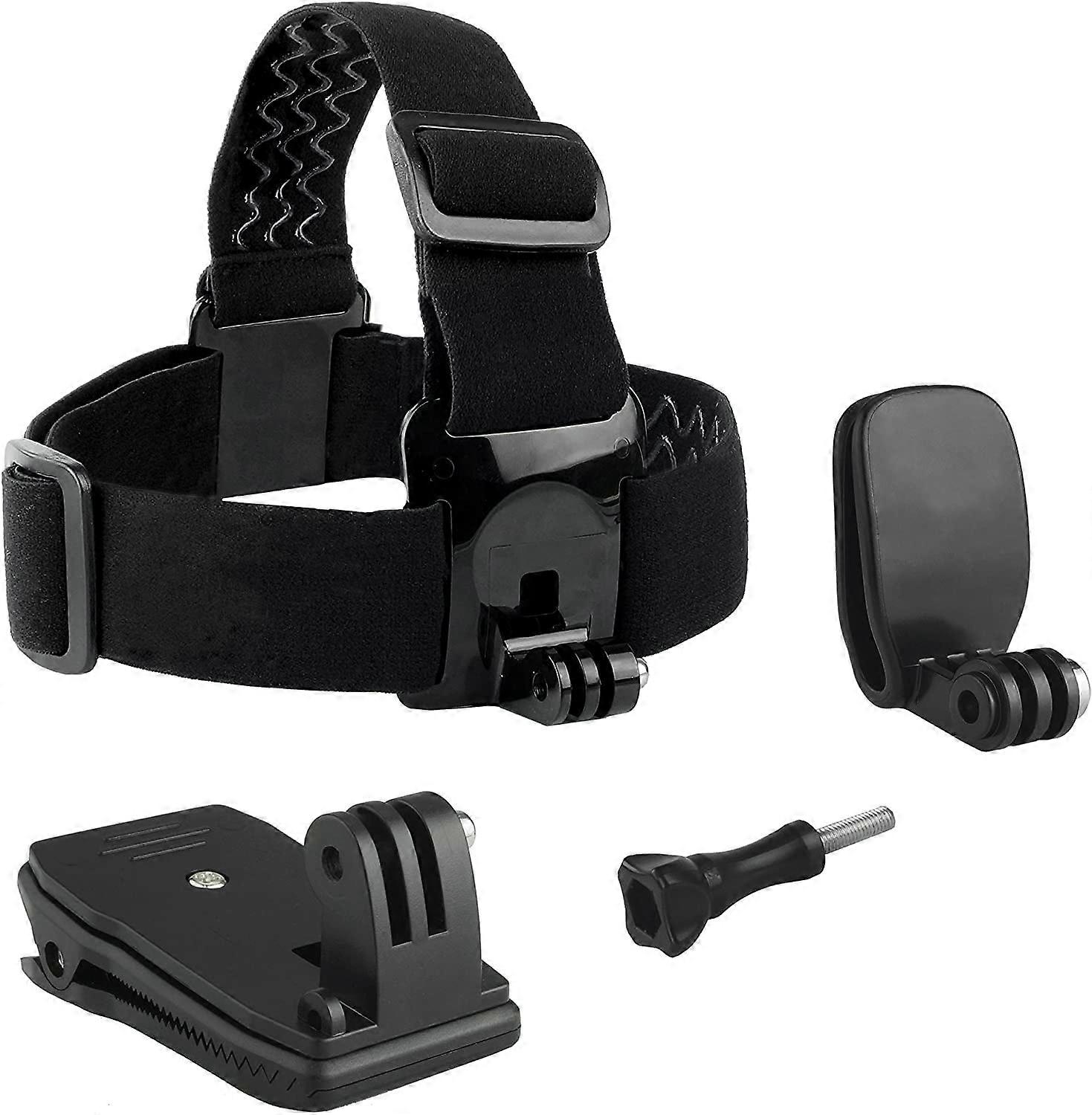 Head & Backpack Mount Bundle Compatible with GoPro Hero 8 ,7, 6, 5, Black, Session, Hero 4, Black, Silver, Hero+