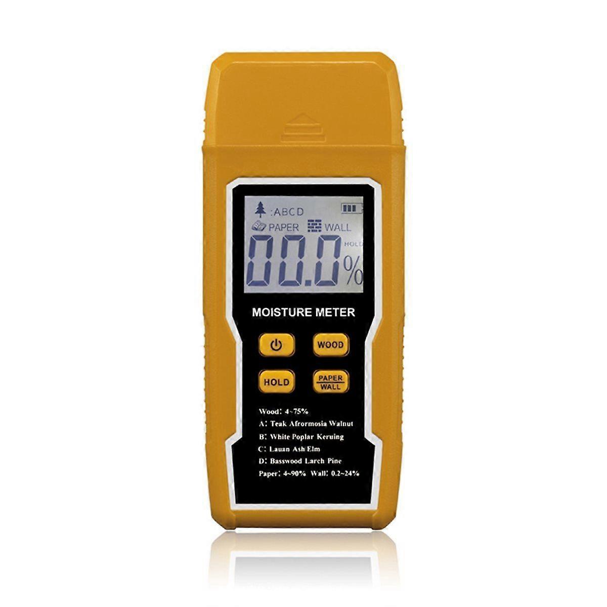 2 Pins Digital Moisture Meter LCD Wood Bamboo Floor Paper Wall Building Humidity Tester Timber Damp