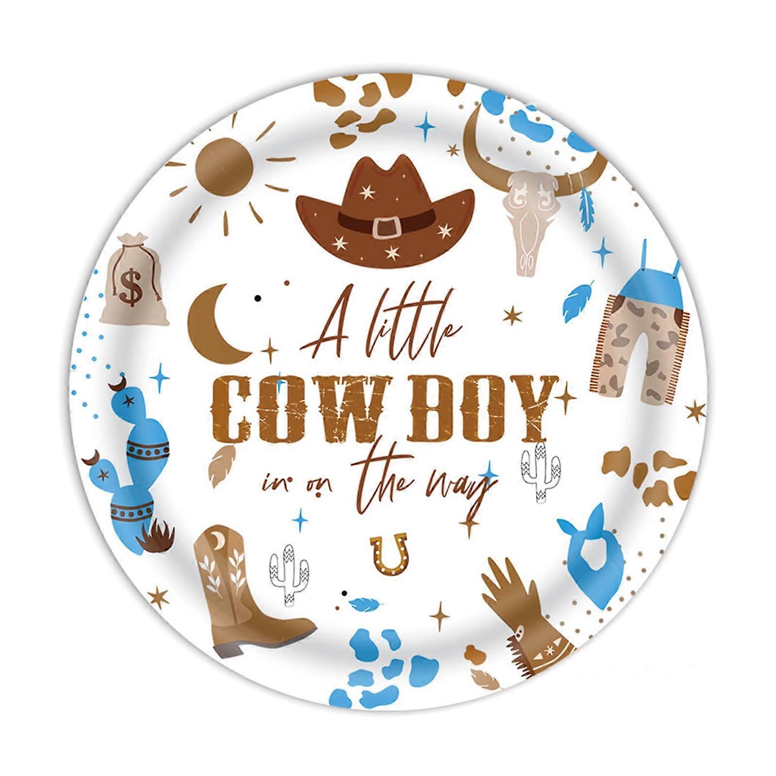 Horse Party Tableware Set with Plates Flags Napkins Tablecloth for Birthday Events