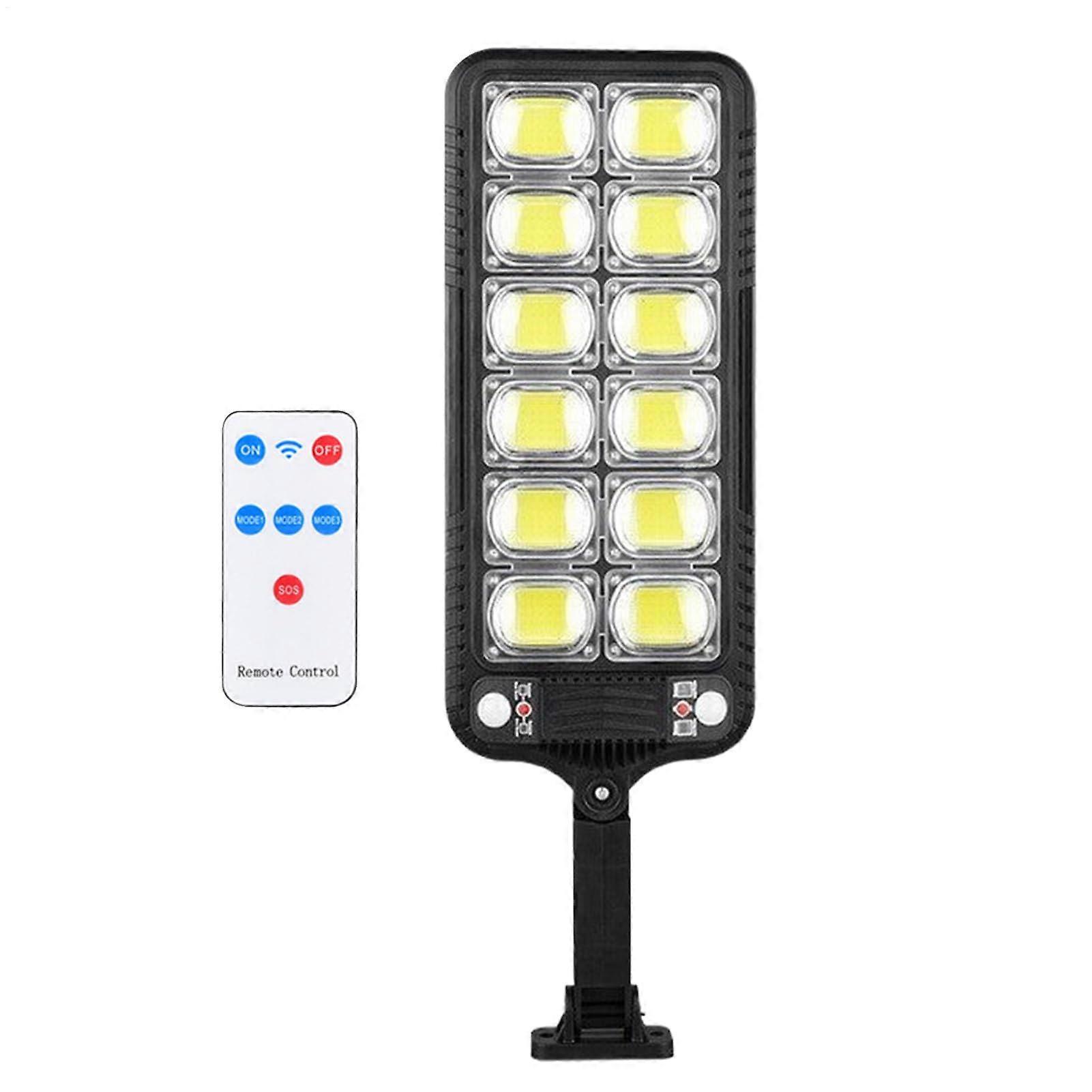 Solar Powered Street Light With Motion Sensor COB LED Walkway Lights For Garden Patio Backyard Courtyard Lawn Park