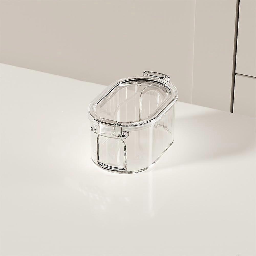 Spice Jars Clear Glass Sugar and Salt Containers with Lid for Coffee, Tea, Herbs, 1 Layer