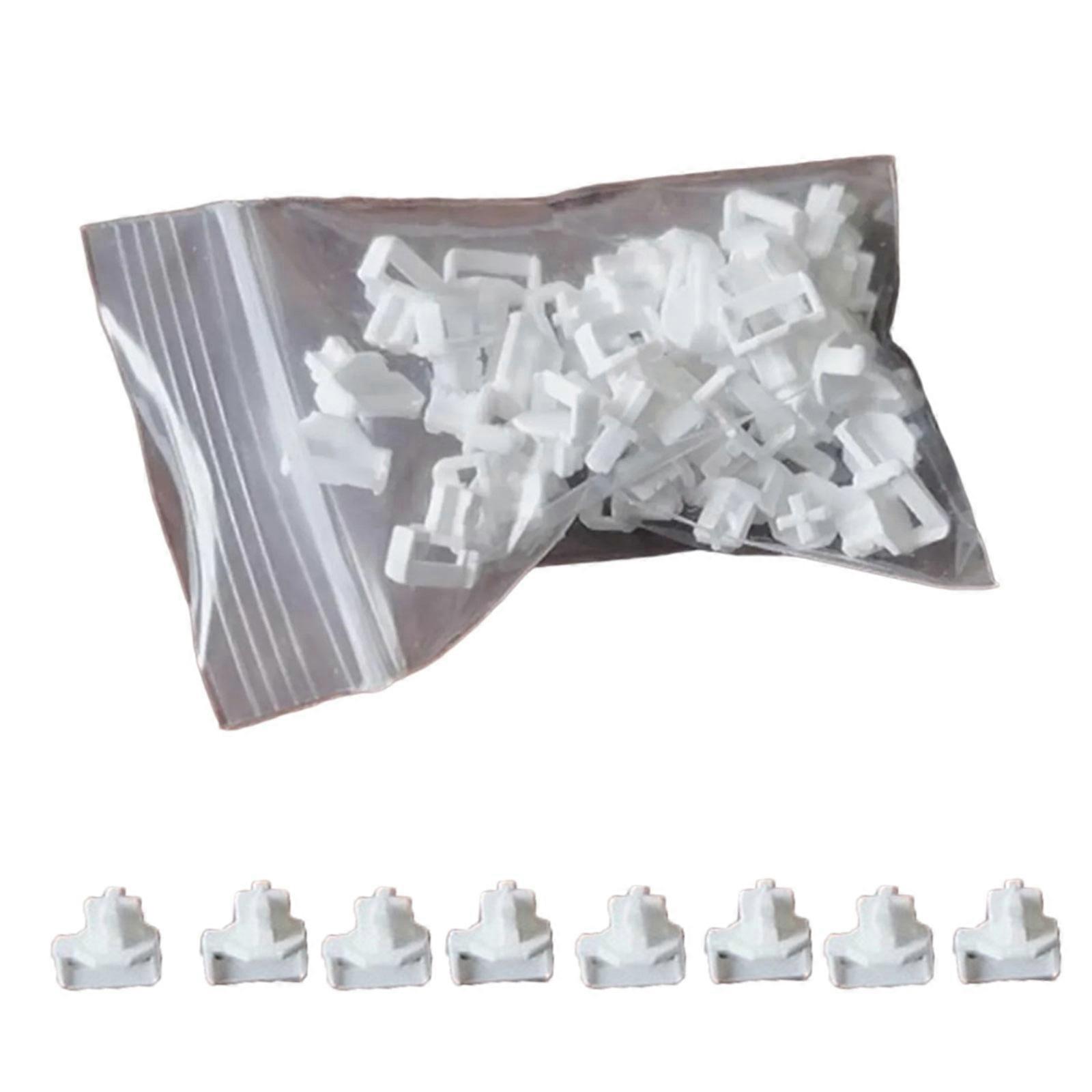 Mechanical Keyboards Stabilizers Balancing Poles Flat Buckles Quiet Typing Plastic Material Construction Easy Snap On  White