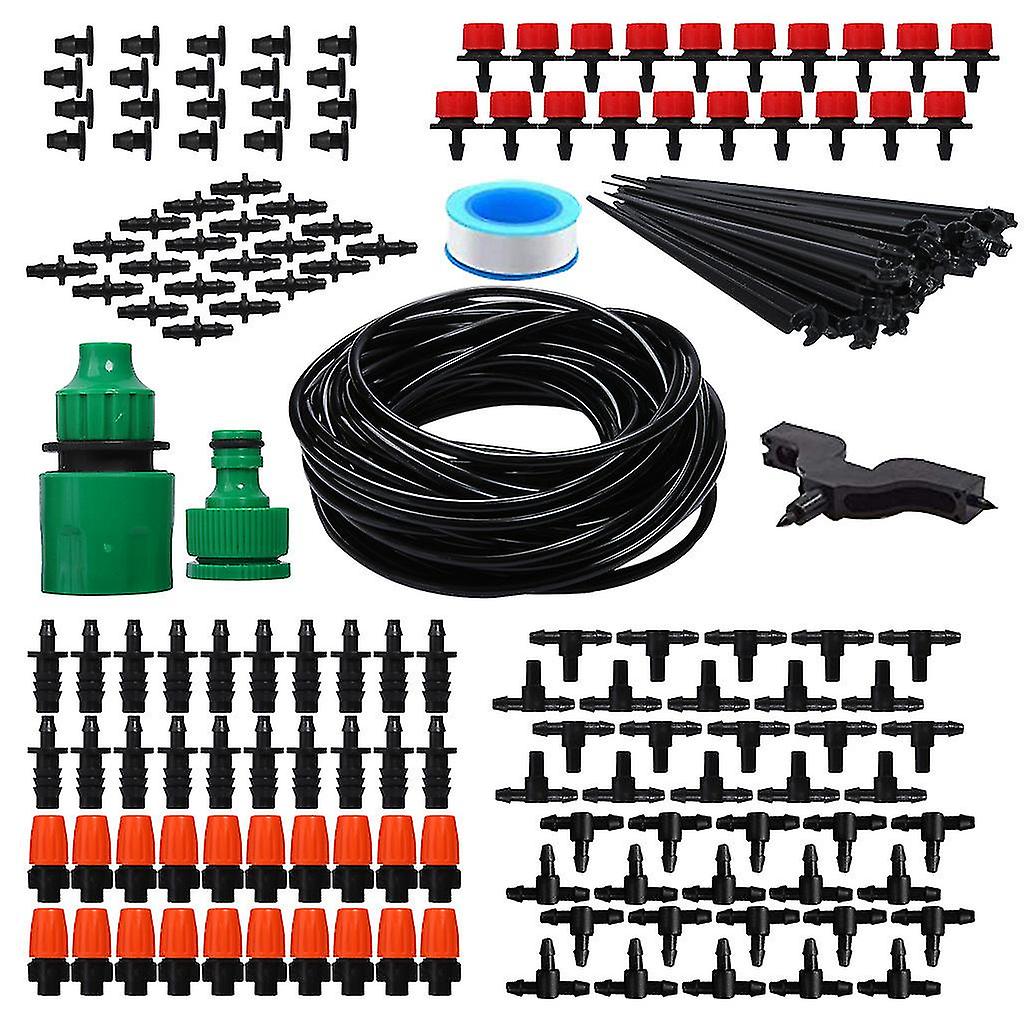 15m Garden Irrigation System 4/7 Hollow Capillary Water Saving Automatic Setbleach Liquid Garbage Disposal Cleaner Towel Set High Pressure Shower Head