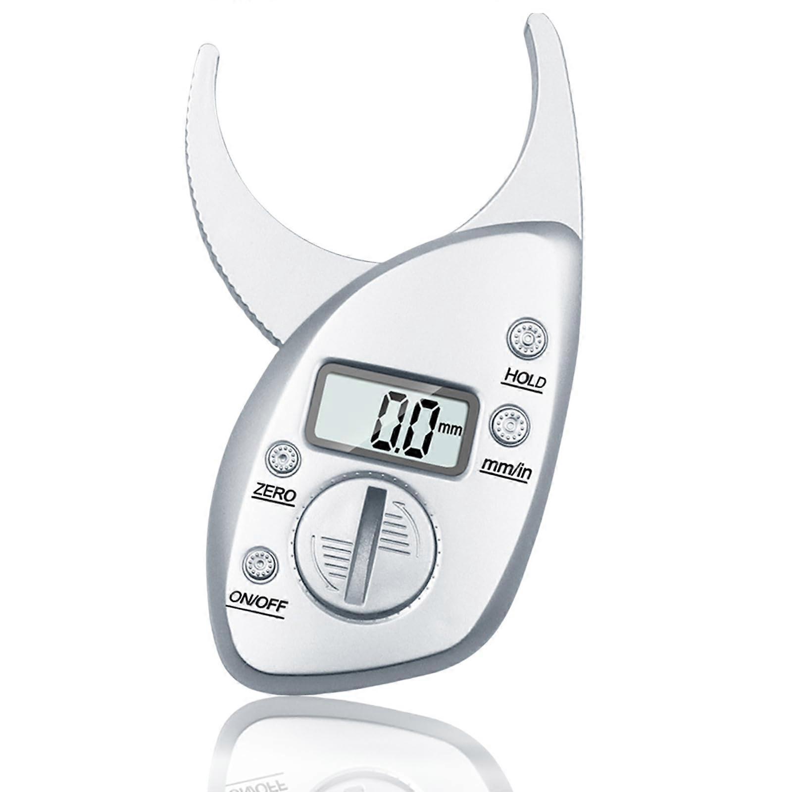 Body Fat Caliper with LCD Display, Accurate Handheld Skinfold Tester for Men & Women, Portable with Body Tape Measure