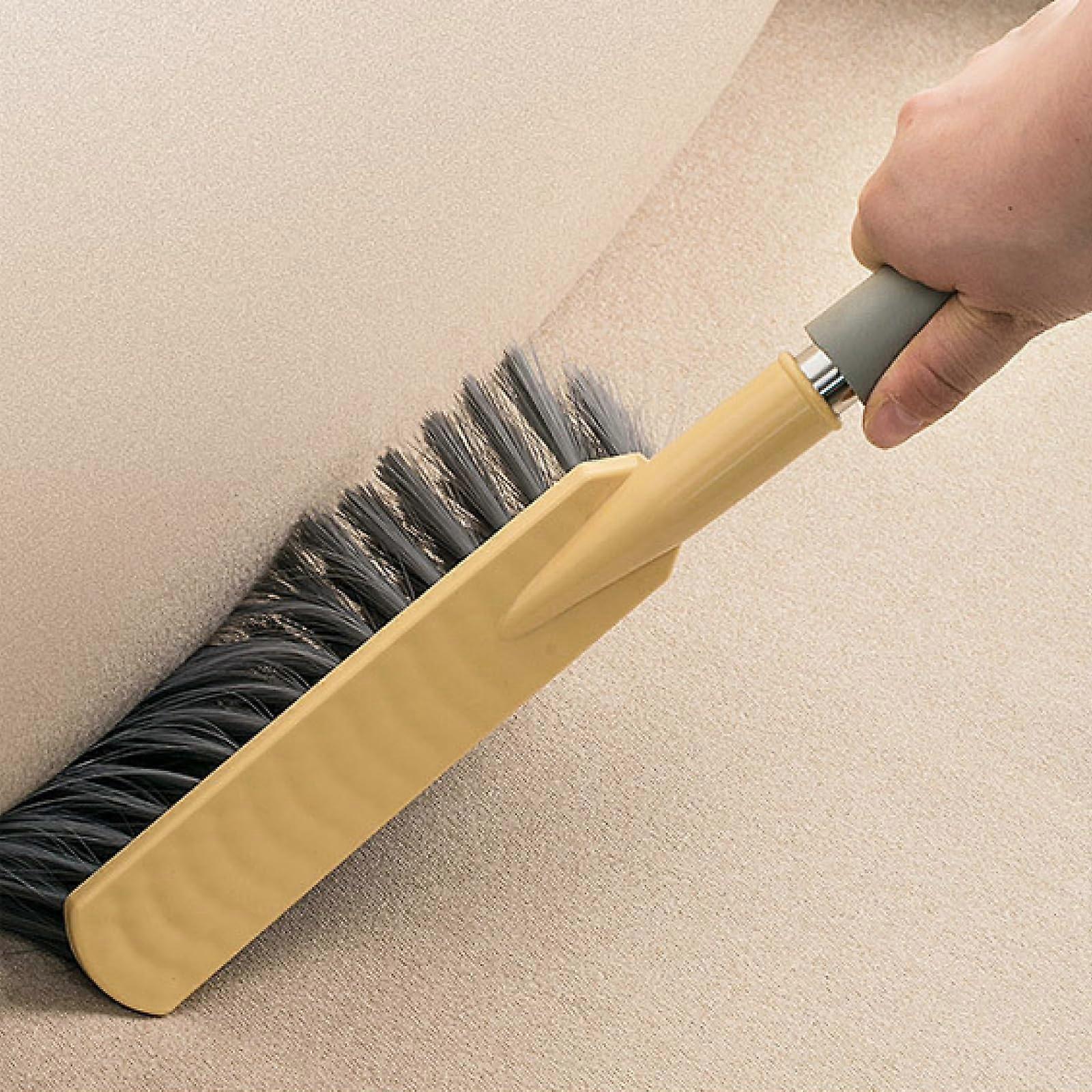 Bed Dust Brush with Long Handle Soft Bristles for Sofa Mattress Carpet and Bedroom Cleaning