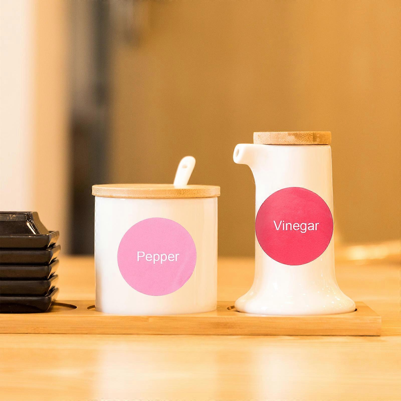 4 Rolls Colorful Coding Label Stickers Adhesive Dot Stickers Solid Colors Round Stickers