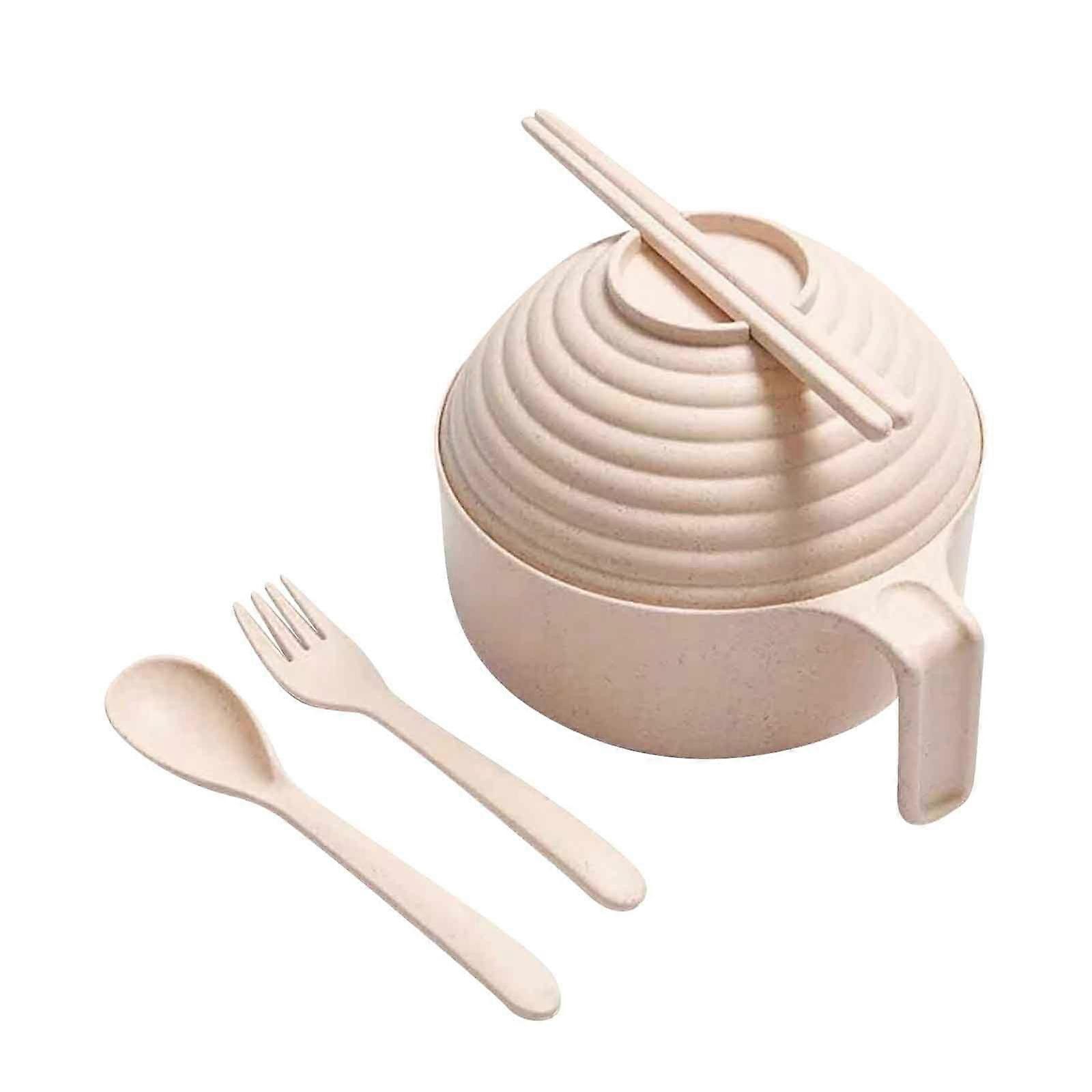 Zeceouar Instant Noodle Bowl with Lid, Tableware Set with Chopsticks, Compatible with Dorm & Home Use – Summer Savings Deal!