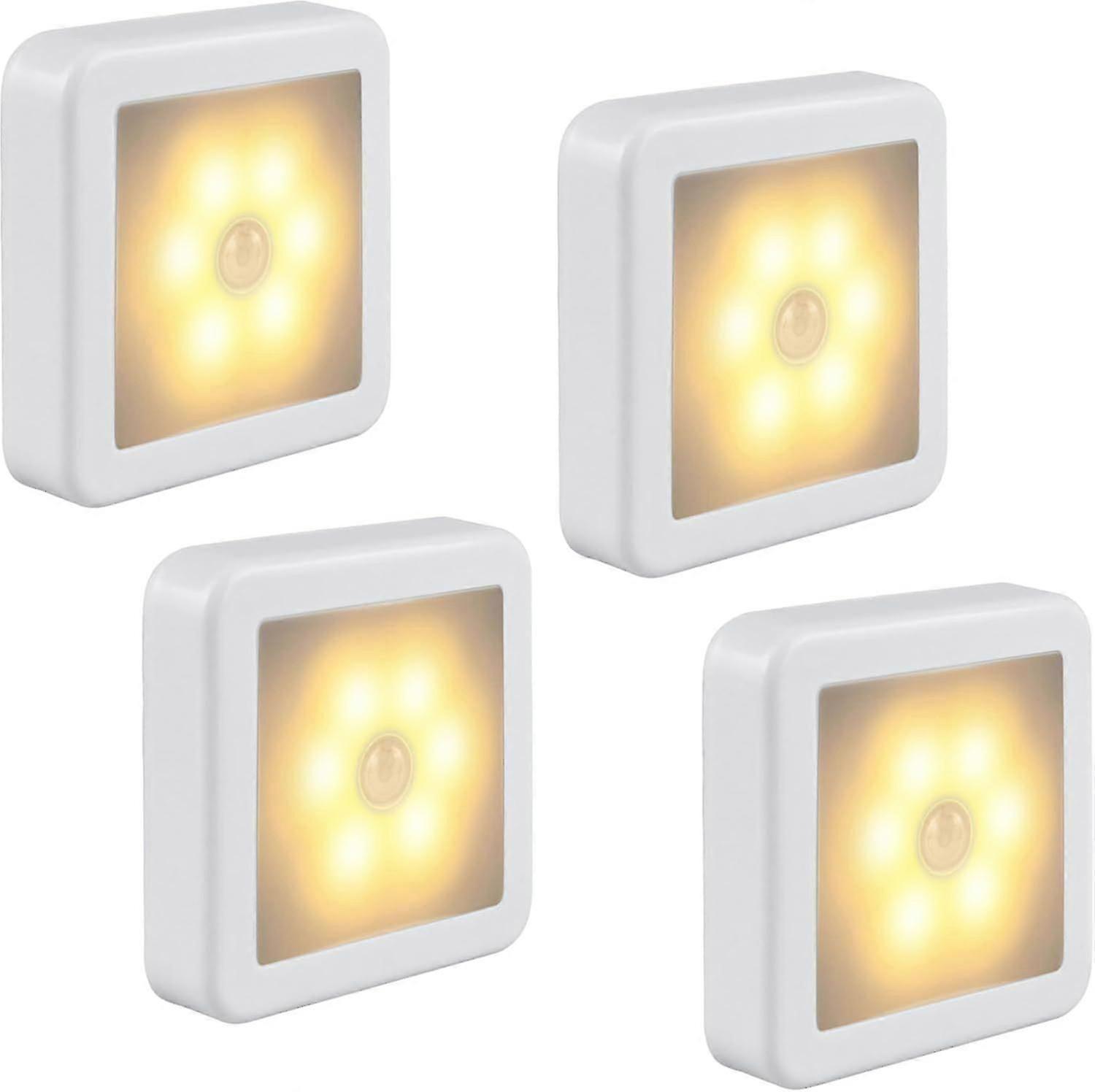Motion Sensor Night Light 4Pack Cordless Battery-Powered LED Stick-on Closet