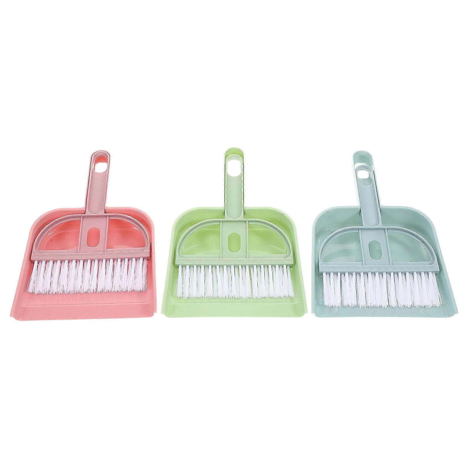 Cleaning Tools Mini Broom and Dustpan Set with Hollow Mesh Design 3Sets