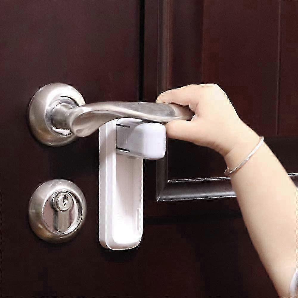 e Door Lever Lock,Baby Proofing Door Handle Lock,no Tools Need or Drill Easy to Remove