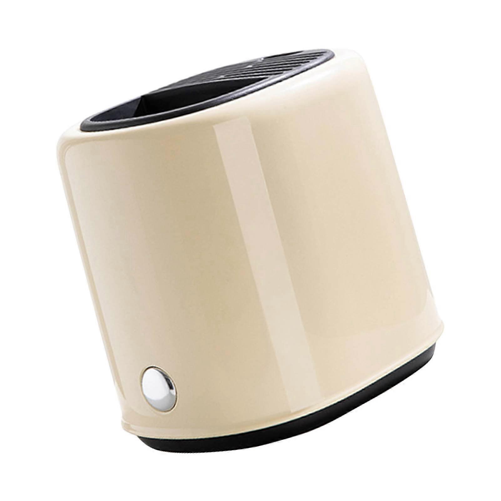 Kitchen Utensil Organizer and Knife Block Holder, Large Capacity Retro Countertop Design with Drainage, Beige