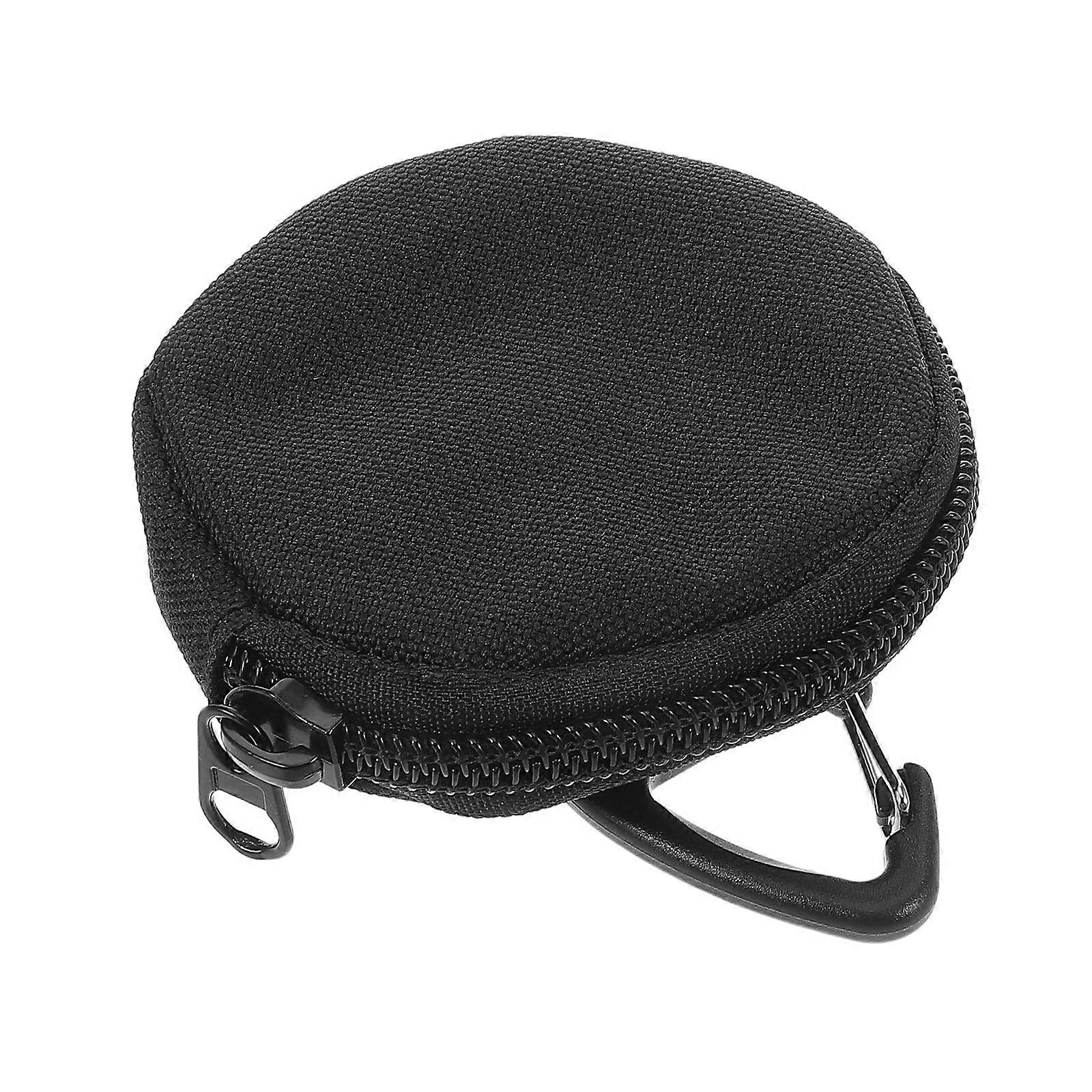 Black Earphone Carry Case for Travel Mini Storage Pouch