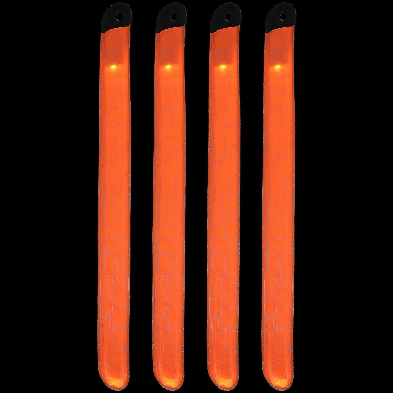 רצועות קרסול LED לסוסים 4 יחידות מתכווננות לרגליים לרכיבה על אופניים ריצה בלילה