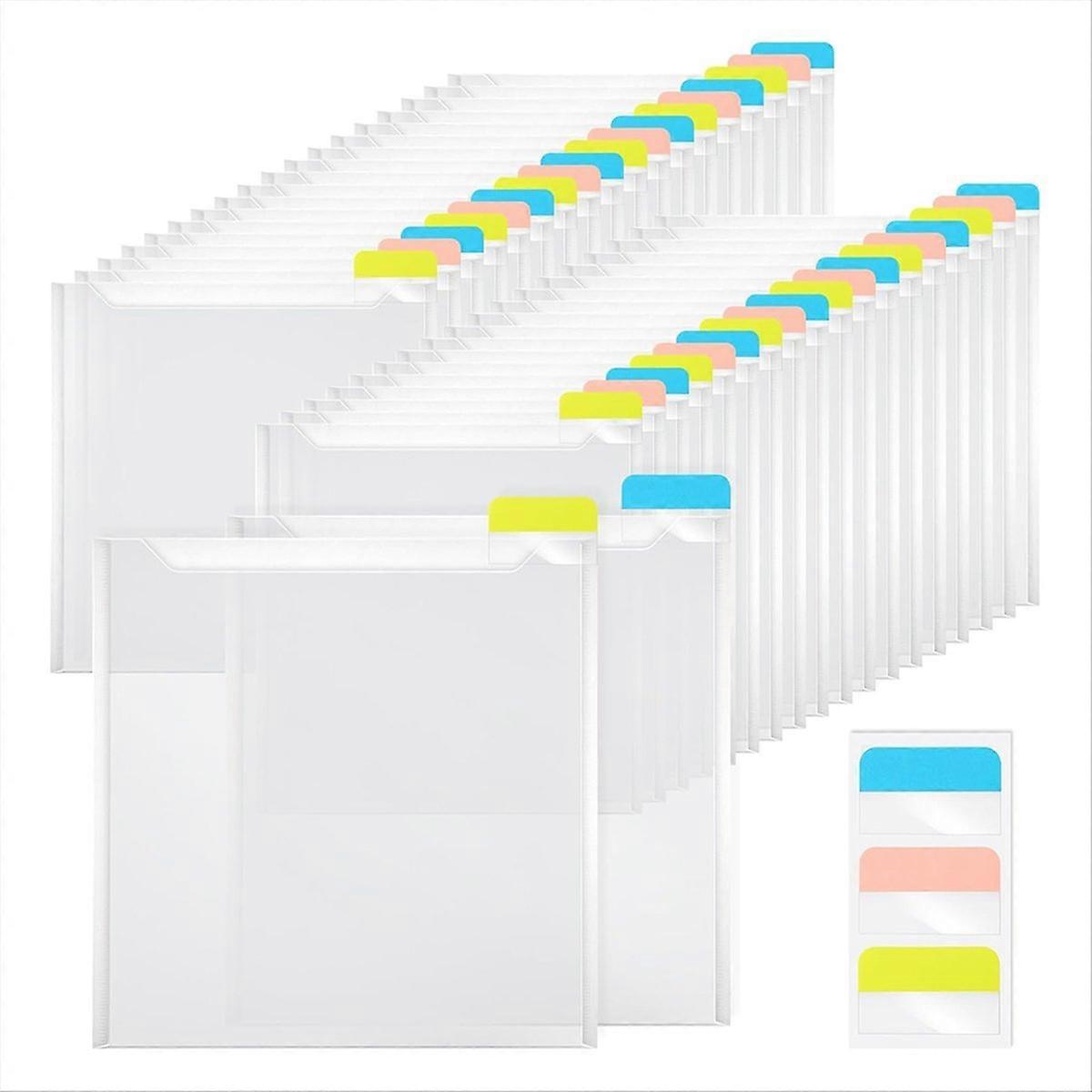 12x12 Scrapbook Paper Storage Organizer with 90 Pcs Sticky Index Tabs