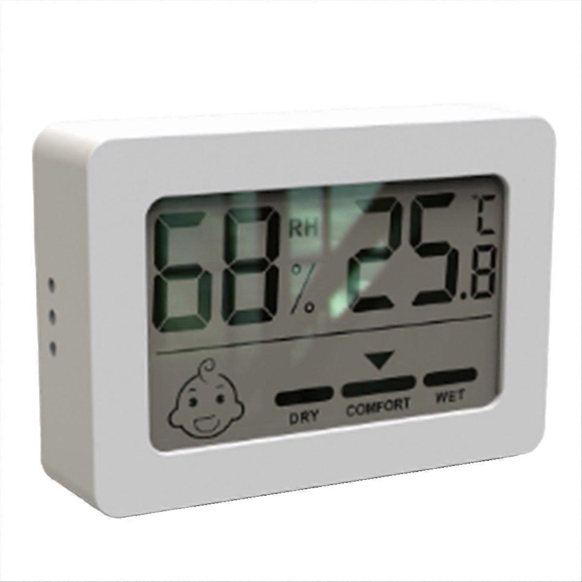 Mini LCD Digital Hygrometer Electronic Household Thermometer White