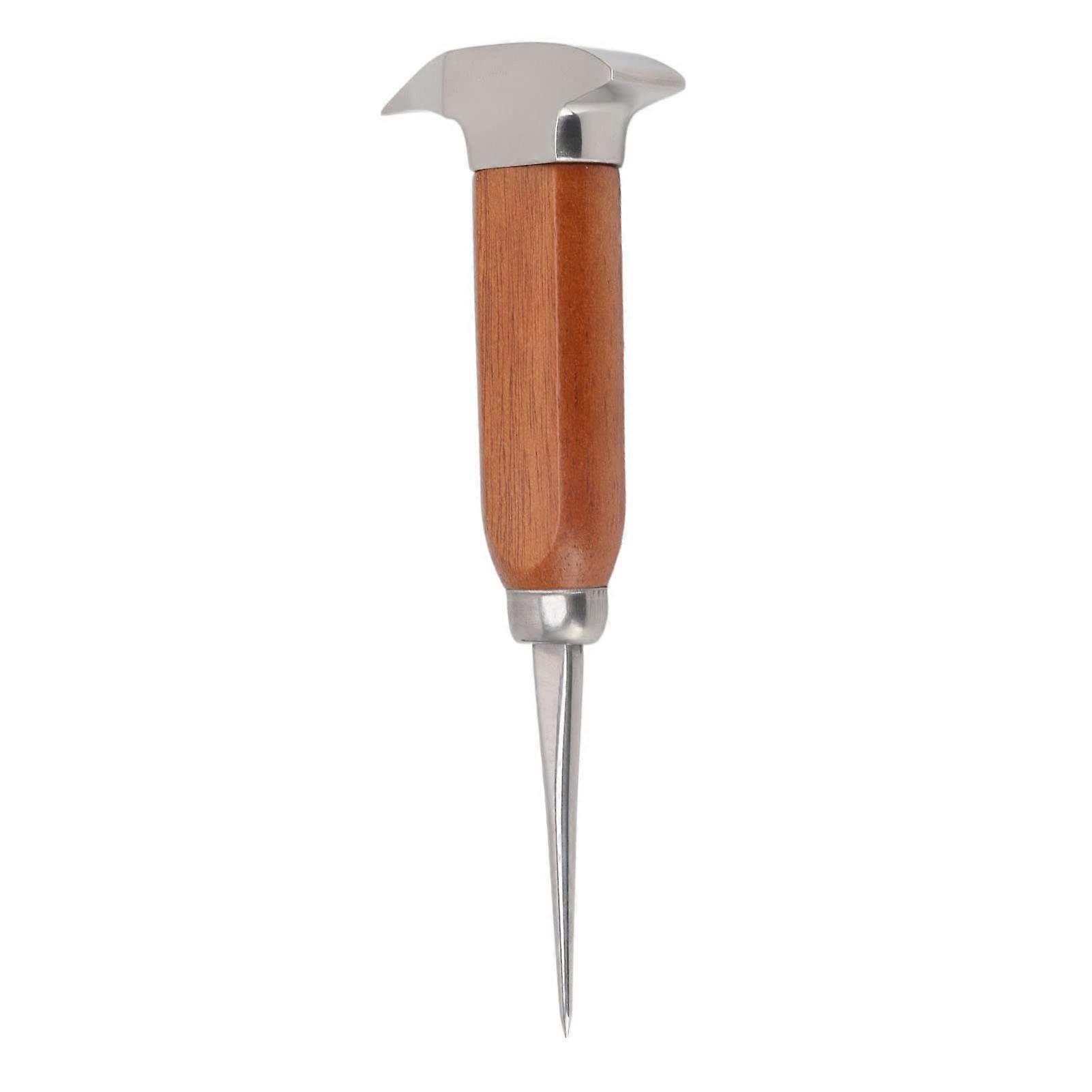 304 Stainless Steel Ice Pick with Wooden Handle for Effortless Ice Breaking at Home and Bar