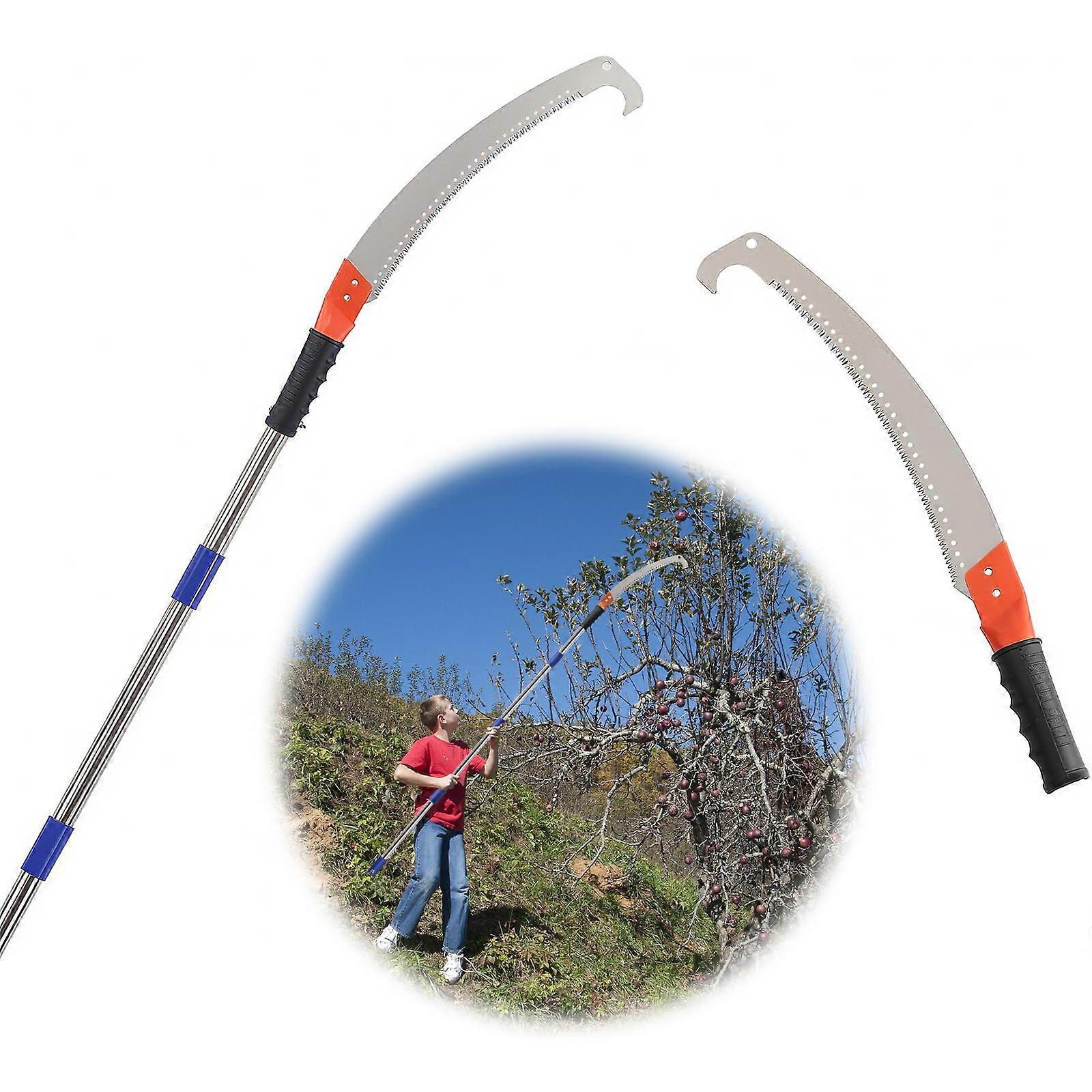 10FT Pole Saw Tree Pruner for  Branch Cutting with Ergonomic Grip and RazorTooth Blade