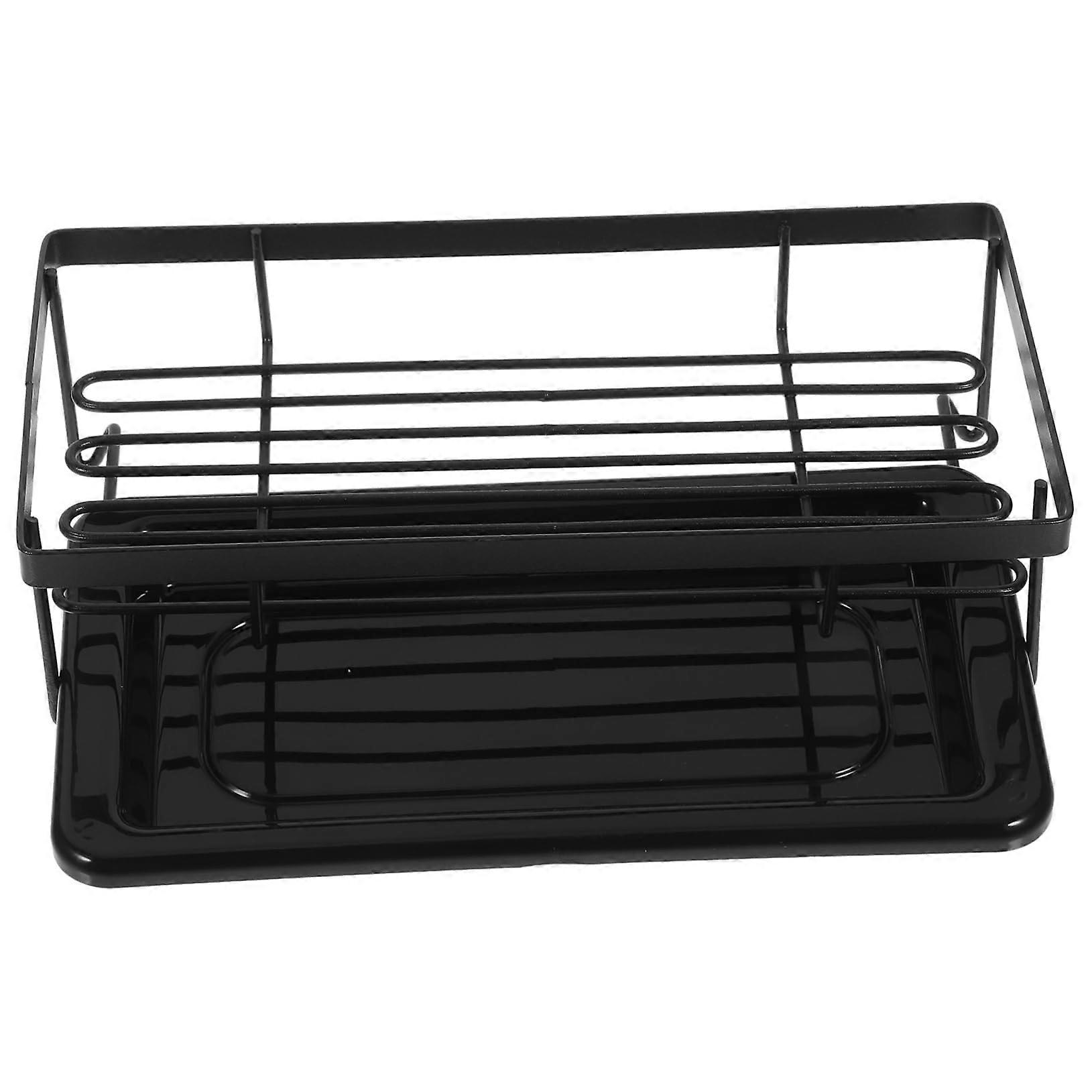 Kitchen Sink Organizer with Draining Rack, MultiFunctional Sponge Holder for Soap and Dishcloths