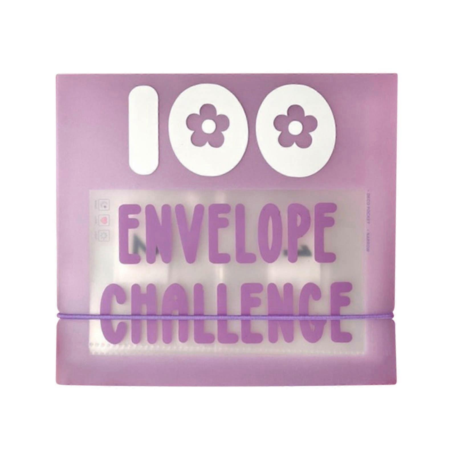 VALSEEL 100 Envelope Challenge Binder - Savings & Budget Binder with Cash Envelopes Notebook, compatible with money saving challenges