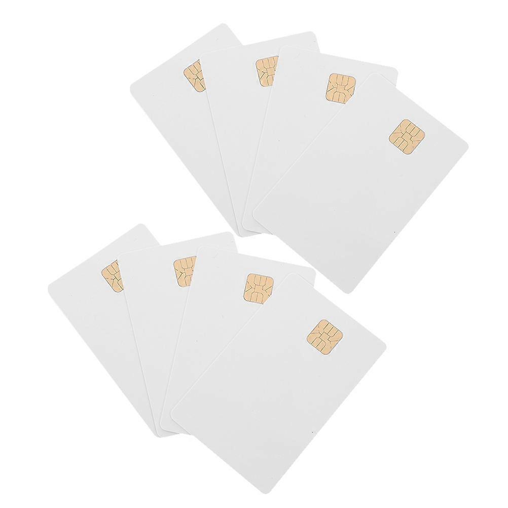 IC Card Blanks For Home Security Systems White PVC Material With High Memory Capacity 8Pcs