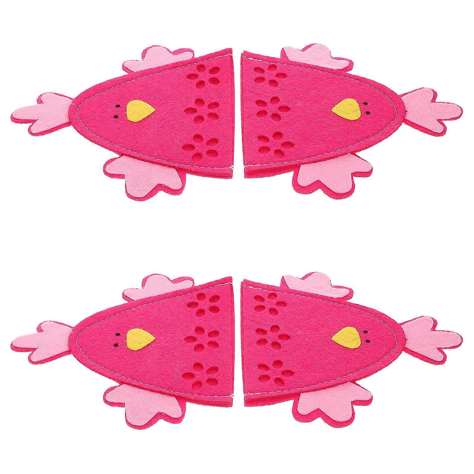 Rosy Easter Chick Shaped Egg Covers for Easter Party Use 4Pcs Cloth Wraps