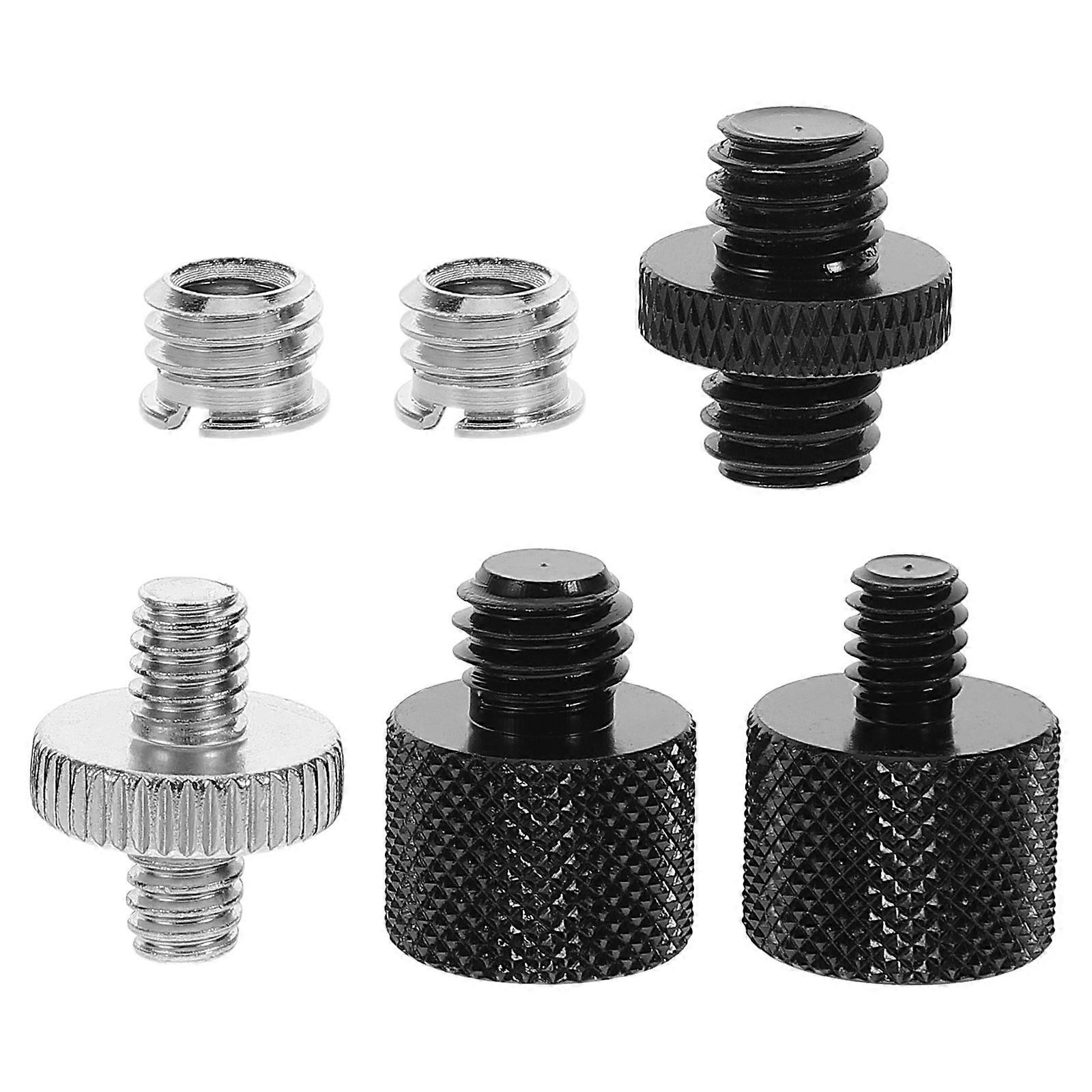 Metal Microphone Threaded Screw Adapter for Tripod Mount 6Pcs