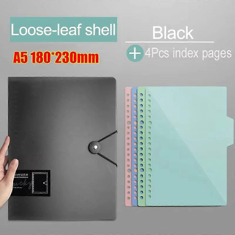 1Pcs Only Shell Binder Cover Transparent Loose-Leaf Notebook Shell Waterproof A4/B5/A5 Inner Core Cover
